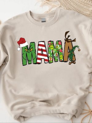 Grinch Christmas Sweatshirt Grinch Sweatshirt Christmas Sweatshirt Grinch Sweatshirt Christmas Vibe Mama Grinch Sweatshirt Mother Christmas Unique revetee 3