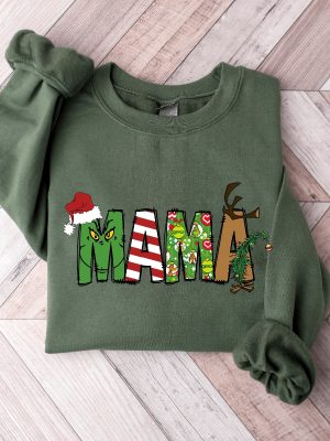 Grinch Christmas Sweatshirt Grinch Sweatshirt Christmas Sweatshirt Grinch Sweatshirt Christmas Vibe Mama Grinch Sweatshirt Mother Christmas Unique revetee 6