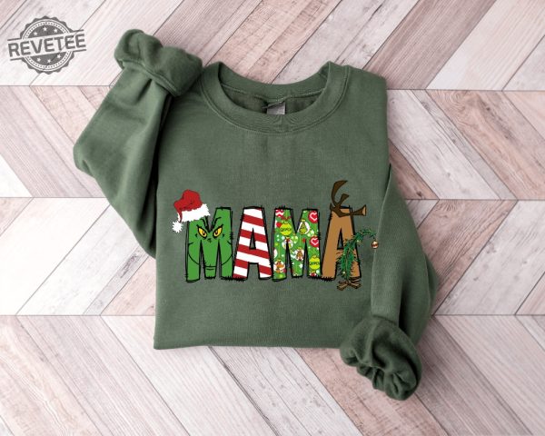 Grinch Christmas Sweatshirt Grinch Sweatshirt Christmas Sweatshirt Grinch Sweatshirt Christmas Vibe Mama Grinch Sweatshirt Mother Christmas Unique revetee 6