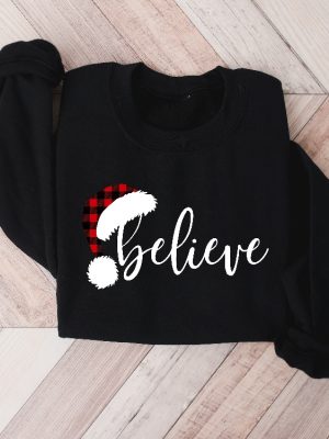 Believe Christmas Sweatshirt Christmas Sweatshirt Christmas Family Shirt Christmas Believe Shirt Christmas Party Shirt Family Christmas Unique revetee 2