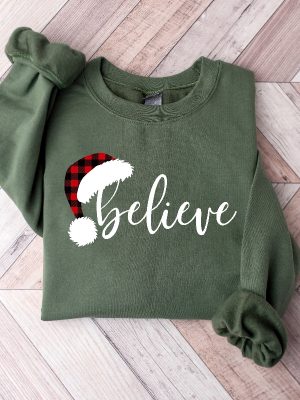 Believe Christmas Sweatshirt Christmas Sweatshirt Christmas Family Shirt Christmas Believe Shirt Christmas Party Shirt Family Christmas Unique revetee 4