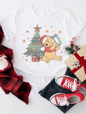 Winnie The Pooh Christmas Tree Shirt The Most Wonderful Time Of The Year Winnie The Pooh Christmas Lights Shirt Pooh Shirt Unique revetee 2