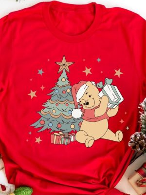 Winnie The Pooh Christmas Tree Shirt The Most Wonderful Time Of The Year Winnie The Pooh Christmas Lights Shirt Pooh Shirt Unique revetee 3