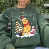 Retro Winnie The Pooh Christmas Sweatshirt The Most Wonderful Time Of The Year Winnie The Pooh Lights Sweatshirt Disney Pooh Sweatshirt Unique revetee 1