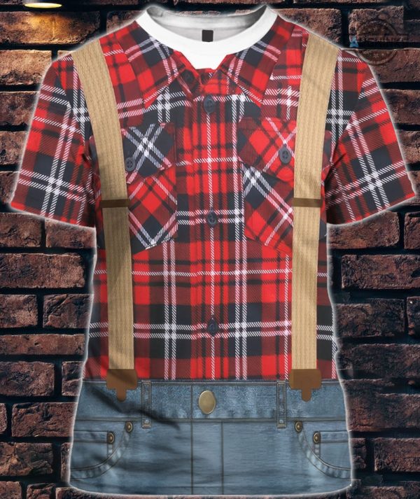 lumberjack costume all over printed flannel axe lumberjack cosplay halloween t shirt sweatshirt hoodie easy lumberjack outfit near me mens womens kids laughinks 2