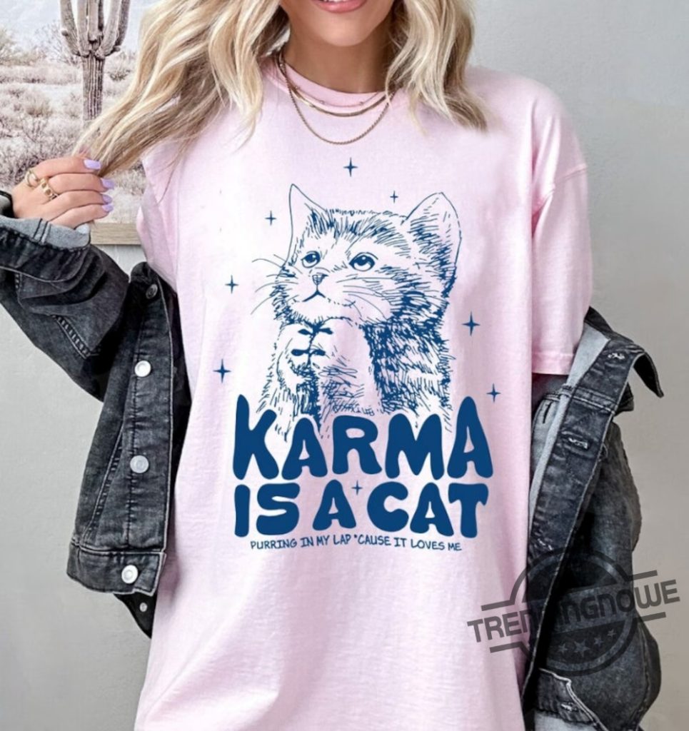 Karma Is A Cat Taylor Swift Shirt Sweatshirt Hoodie Karma Is A Cat Eras ...