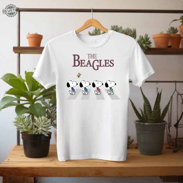 The Beagles Abbey Road Inspired T Shirt Snoopy Shirt Unique revetee 2