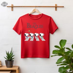 The Beagles Abbey Road Inspired T Shirt Snoopy Shirt Unique revetee 3