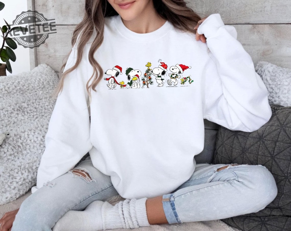 Charlie And The Snoopy Christmas Sweatshirt Christmas Tree Sweatshirt Snoopy Christmas Sweatshirt Unique