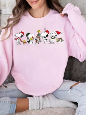 Charlie And The Snoopy Christmas Sweatshirt Christmas Tree Sweatshirt Snoopy Christmas Sweatshirt Unique revetee 2