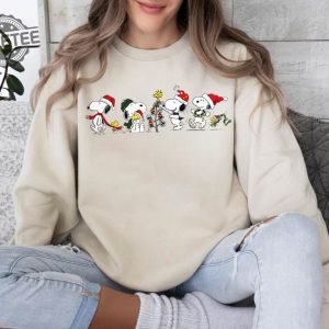 Charlie And The Snoopy Christmas Sweatshirt Christmas Tree Sweatshirt Snoopy Christmas Sweatshirt Unique revetee 3