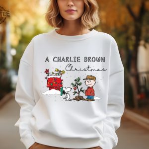 Charlie And The Snoopy Christmas Sweatshirt Christmas Cartoon Dog Sweatshirt Christmas Gift Vintage Sweatshirt Unique revetee 2 1