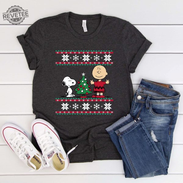Peanuts Snoopy And Charlie Christmas Long Sleeve T Shirt Christmas T Shirt Christmas Family Shirt Christmas Gift Unique revetee 1