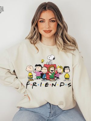 Snoopy Friends Sweatshirt Charlie Brown Sweatshirt T Shirt Sweatshirt Long Sleeve Hoodie Unique revetee 3