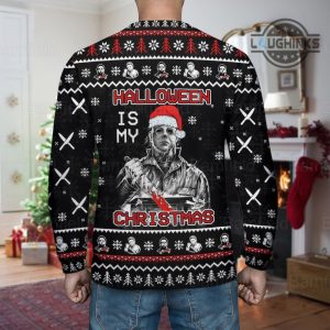 horror ugly christmas sweater all over printed michael myers artificial wool sweatshirt halloween costumes gift you cant kill the boogey man horror movie shirts laughinks 5