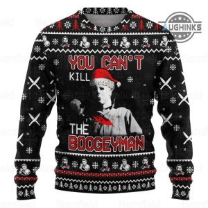 horror ugly christmas sweater all over printed michael myers artificial wool sweatshirt halloween costumes gift you cant kill the boogey man horror movie shirts laughinks 7