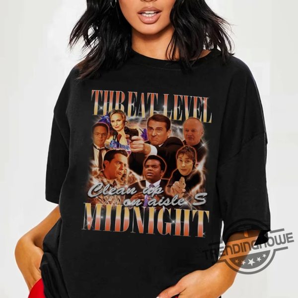 Vintage Threat Level Midnight Shirt Threat Level Midnight Michael Scott Shirt The Office TV Show Michael Scott Homage Shirt trendingnowe.com 1
