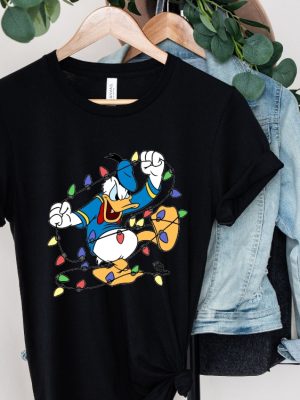 Duck With Christmas Light Shirt Donald Duck Christmas Light Shirt Disney Christmas Shirt Unisex T Shirt Christmas Gift For Kids revetee 2