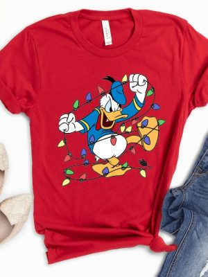 Duck With Christmas Light Shirt Donald Duck Christmas Light Shirt Disney Christmas Shirt Unisex T Shirt Christmas Gift For Kids revetee 3