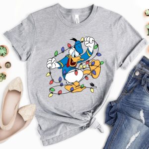 Duck With Christmas Light Shirt Donald Duck Christmas Light Shirt Disney Christmas Shirt Unisex T Shirt Christmas Gift For Kids revetee 4