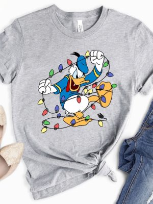 Duck With Christmas Light Shirt Donald Duck Christmas Light Shirt Disney Christmas Shirt Unisex T Shirt Christmas Gift For Kids revetee 4