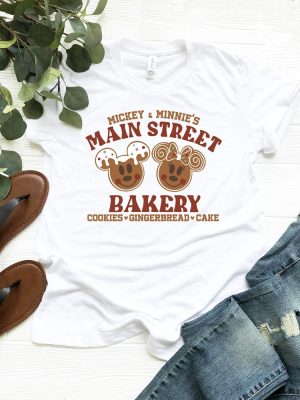 Mickey Minnie Main Street Bakery Shirt Christmas Gingerbread Shirt Sweater Disney Winter Shirt Disney Christmas Cookies Shirt revetee 2