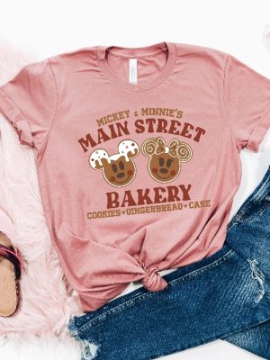 Mickey Minnie Main Street Bakery Shirt Christmas Gingerbread Shirt Sweater Disney Winter Shirt Disney Christmas Cookies Shirt revetee 3