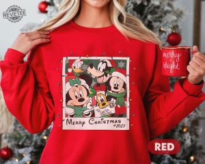 Retro Mickey And Friends Sweatshirt Christmas Disney Sweatshirt Family Holiday Trip Xmas Disneyland Shirt Mickey Chistmas Vintage Shirt revetee 2