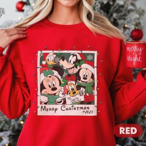 Retro Mickey And Friends Sweatshirt Christmas Disney Sweatshirt Family Holiday Trip Xmas Disneyland Shirt Mickey Chistmas Vintage Shirt revetee 2