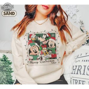 Retro Mickey And Friends Sweatshirt Christmas Disney Sweatshirt Family Holiday Trip Xmas Disneyland Shirt Mickey Chistmas Vintage Shirt revetee 4