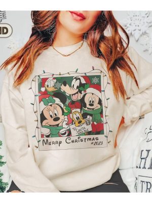 Retro Mickey And Friends Sweatshirt Christmas Disney Sweatshirt Family Holiday Trip Xmas Disneyland Shirt Mickey Chistmas Vintage Shirt revetee 4