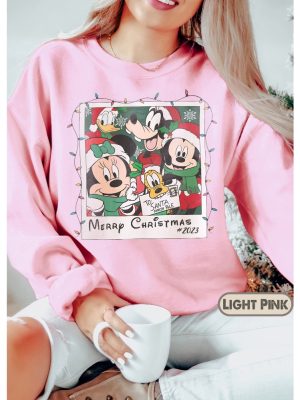 Retro Mickey And Friends Sweatshirt Christmas Disney Sweatshirt Family Holiday Trip Xmas Disneyland Shirt Mickey Chistmas Vintage Shirt revetee 5