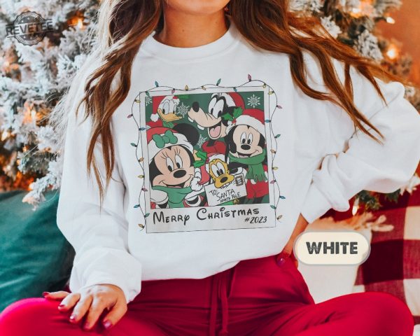 Retro Mickey And Friends Sweatshirt Christmas Disney Sweatshirt Family Holiday Trip Xmas Disneyland Shirt Mickey Chistmas Vintage Shirt revetee 6