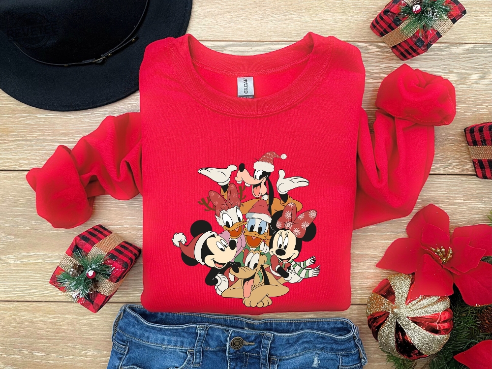 Christmas Sweatshirt Christmas Disney Sweatshirt Mickey And Friends Sweatshirt Disney Family Sweater Disney Disneyland Disneyworld