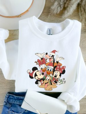 Christmas Sweatshirt Christmas Disney Sweatshirt Mickey And Friends Sweatshirt Disney Family Sweater Disney Disneyland Disneyworld revetee 2