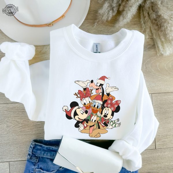 Christmas Sweatshirt Christmas Disney Sweatshirt Mickey And Friends Sweatshirt Disney Family Sweater Disney Disneyland Disneyworld revetee 2