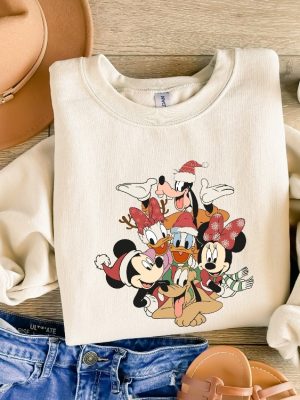 Christmas Sweatshirt Christmas Disney Sweatshirt Mickey And Friends Sweatshirt Disney Family Sweater Disney Disneyland Disneyworld revetee 3