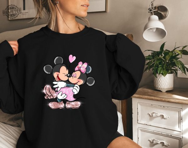 Mickey And Minnie In Love Sweatshirt Disney Sweatshirt Love Disney Matching Couples Sweatshirt Disney Family Sweats Matching Family Sweat revetee 1