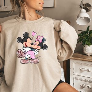 Mickey And Minnie In Love Sweatshirt Disney Sweatshirt Love Disney Matching Couples Sweatshirt Disney Family Sweats Matching Family Sweat revetee 3