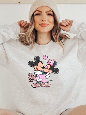 Mickey And Minnie In Love Sweatshirt Disney Sweatshirt Love Disney Matching Couples Sweatshirt Disney Family Sweats Matching Family Sweat revetee 4