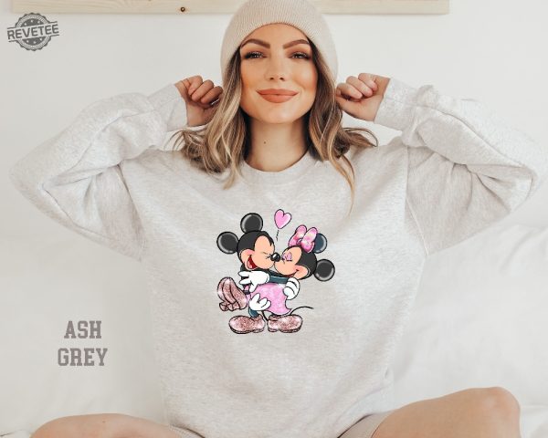 Mickey And Minnie In Love Sweatshirt Disney Sweatshirt Love Disney Matching Couples Sweatshirt Disney Family Sweats Matching Family Sweat revetee 4