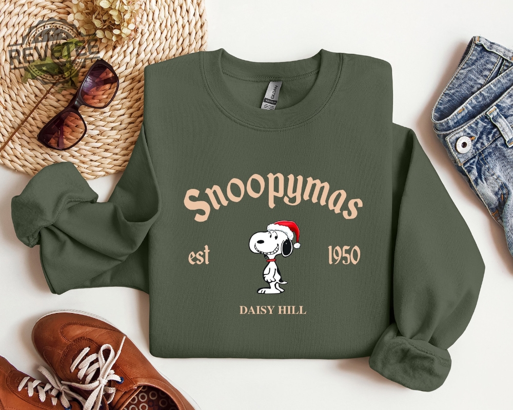 Snoopy Christmas Sweatshirt Charlie And The Snoopy Christmas Sweatshirt Cartoon Dog Sweatshirt Christmas Gift Vintage Sweatshirt