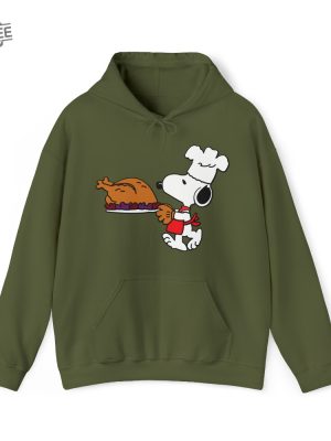 Snoopy Unisex Heavy Blend Hooded Sweatshirt For Thanksgiving Gift For Friend revetee 5