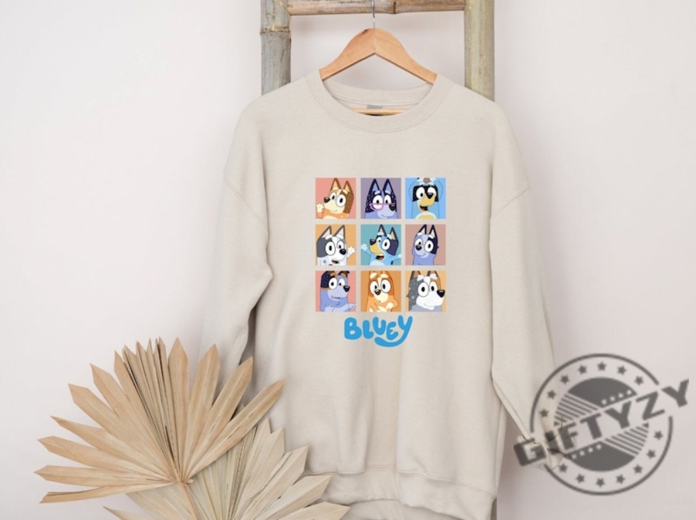 Bluey Show Sweatshirt Bluey Family Hoodie Heeler Bluey Clothing Animated Character Apparel Bandit Bluey Tshirt Bluey Cartoon Shirt