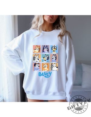 Bluey Show Sweatshirt Bluey Family Hoodie Heeler Bluey Clothing Animated Character Apparel Bandit Bluey Tshirt Bluey Cartoon Shirt giftyzy 3