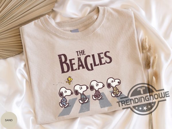 Snoopy Shirt The Beagles Sweatshirt Abbey Road Inspired Shirt Fall Dogs Shirt Funny Beatles Inspired Apparel Cartoon Sweater Snoopy trendingnowe.com 1
