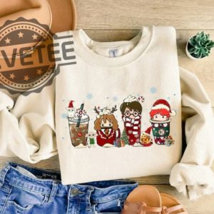 Magic Harry Coffee Latte Christmas Sweatshirt Unique revetee 3