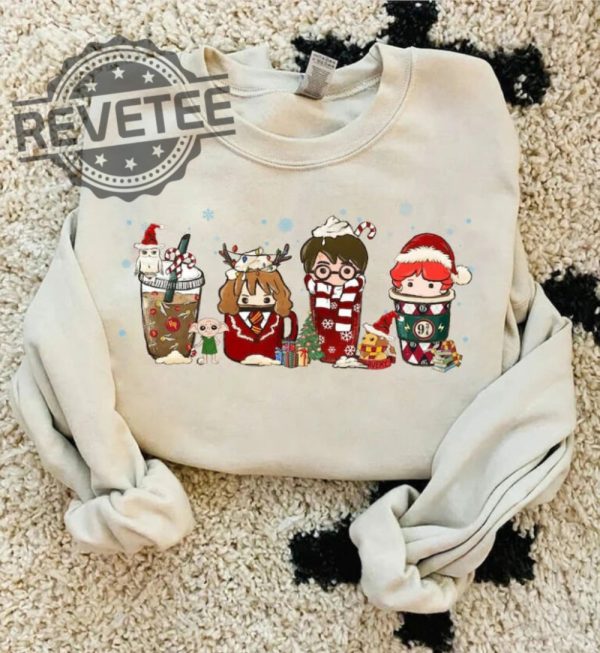 Magic Harry Coffee Latte Christmas Sweatshirt Unique revetee 4