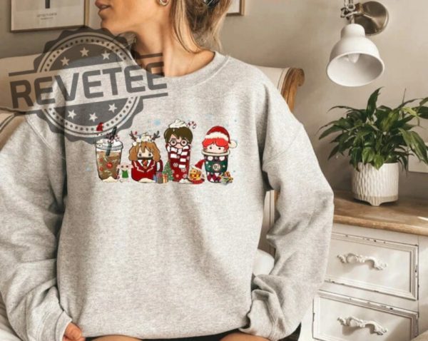 Magic Harry Coffee Latte Christmas Sweatshirt Unique revetee 5