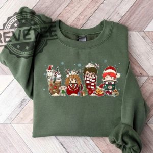 Magic Harry Coffee Latte Christmas Sweatshirt Unique revetee 6